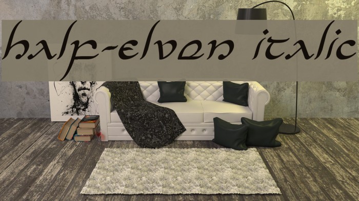 Half-Elven Italic Font examples