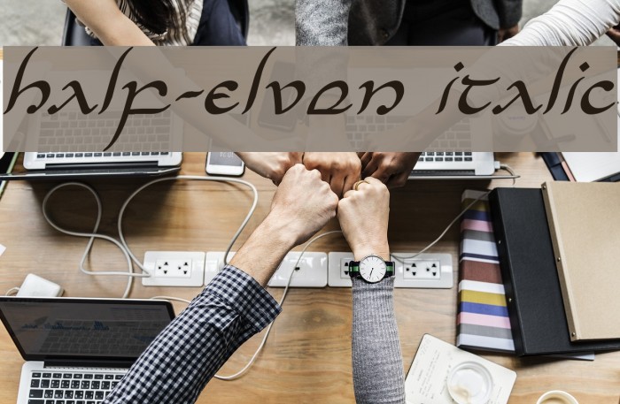 Half-Elven Italic Font examples