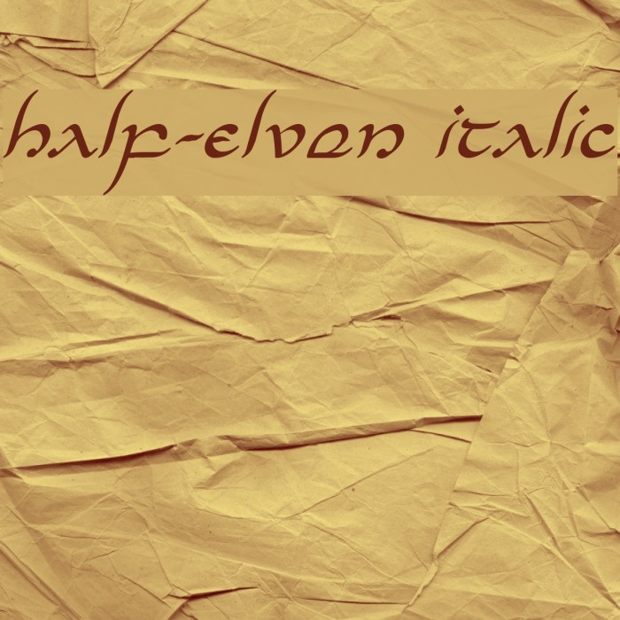 Half-Elven Italic Font examples