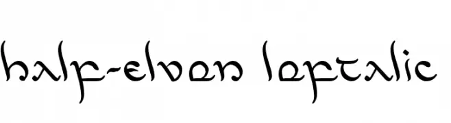 Half-Elven Leftalic  Frei Schriftart Herunterladen