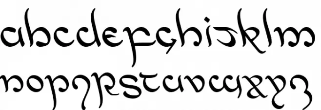 Half-Elven Leftalic 字体 大写