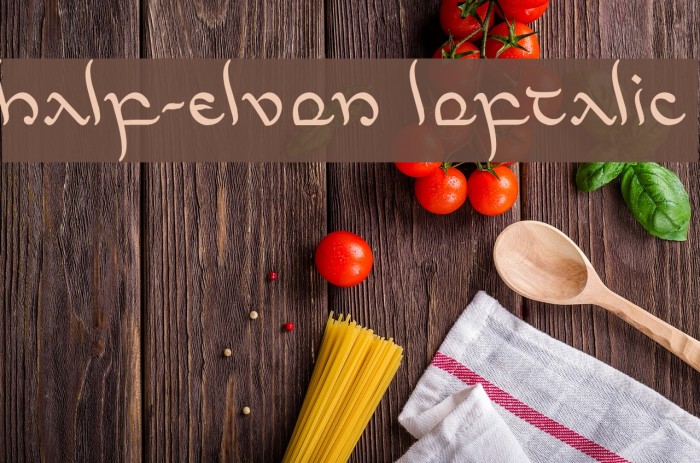 Half-Elven Leftalic Font examples
