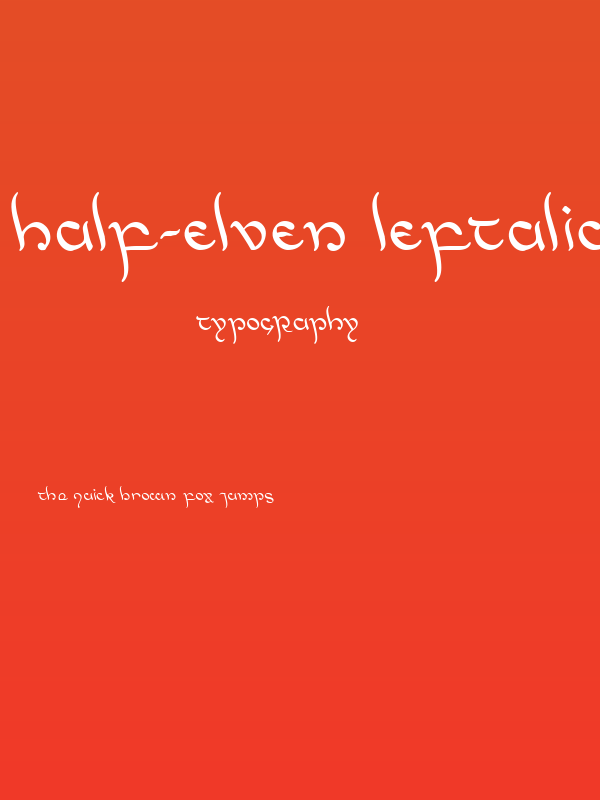 Half-Elven Leftalic Poster