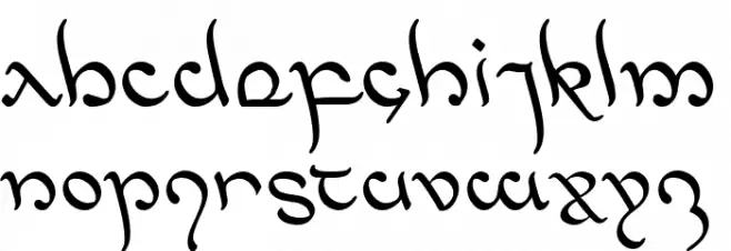 Half-Elven Leftalic Caratteri MINUSCOLO