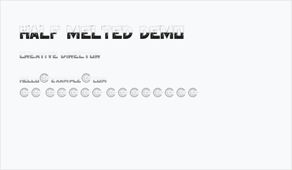 Half Melted Demo Business Card