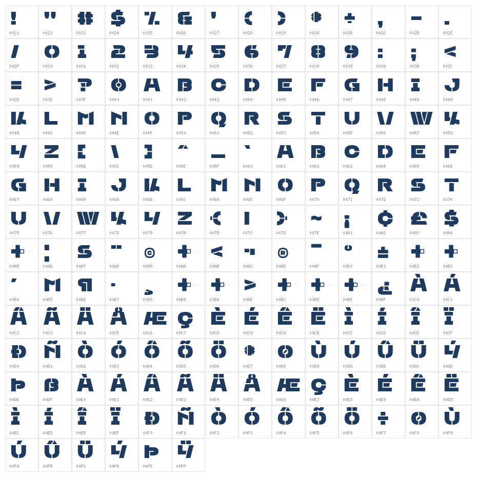 Half Myself Straight Character Map