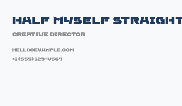 Half Myself Straight Business Card