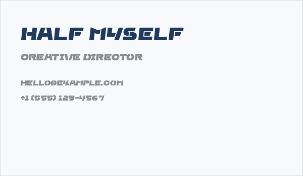 Half Myself Business Card