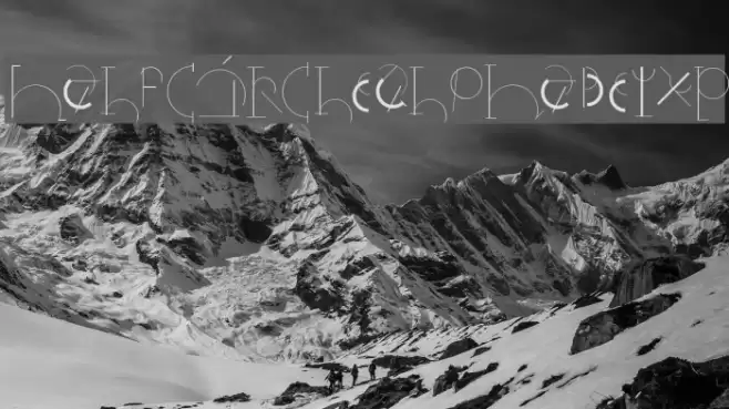 HalfCircleAlphabetXP Font examples