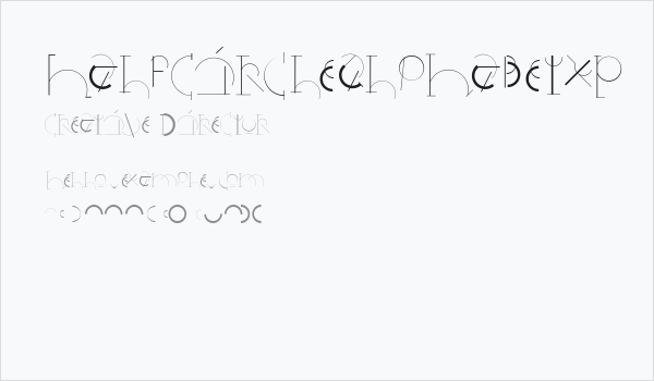 HalfCircleAlphabetXP Business Card