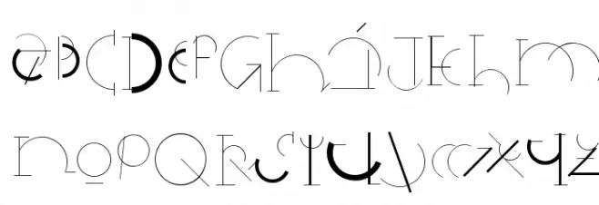 HalfCircleAlphabetXP Fonte MINÚSCULAS