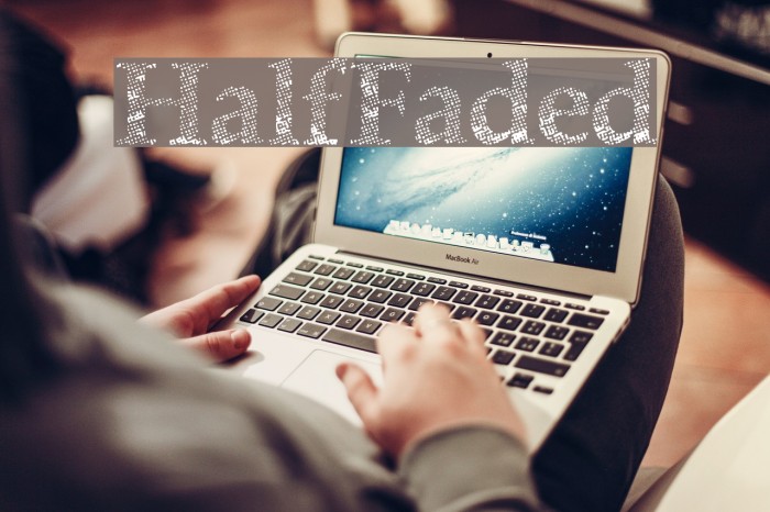 HalfFaded Font examples
