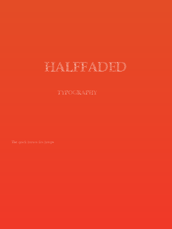 HalfFaded Poster