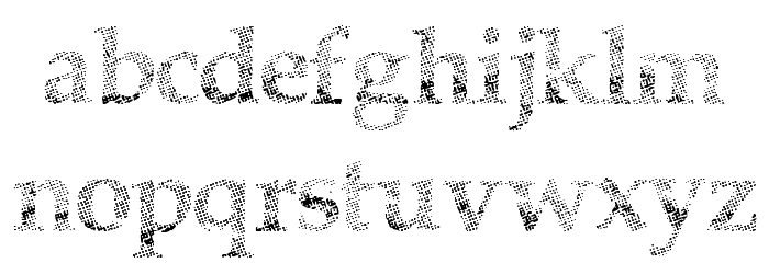 HalfFaded Font LOWERCASE
