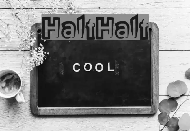 HalfHalf Font examples