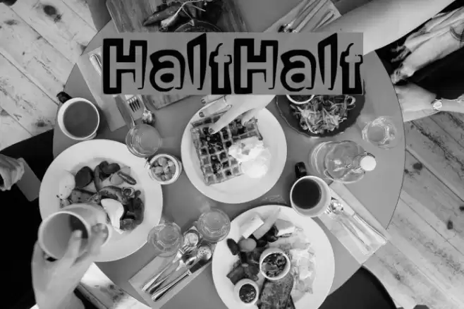 HalfHalf Font examples