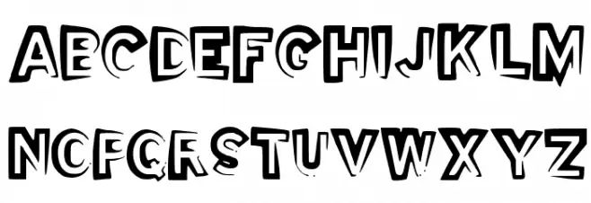 HalfHalf Font UPPERCASE