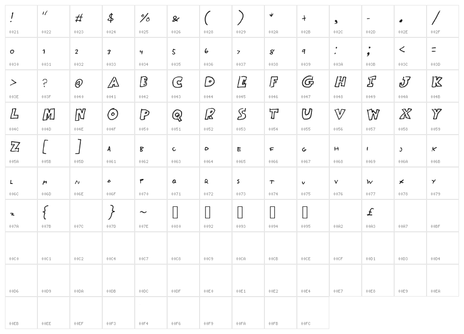Half_Time Character Map