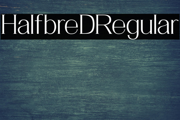 HalfbreDRegular Example 1