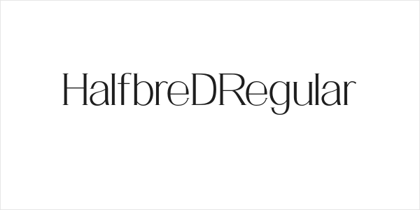 HalfbreDRegular Logo