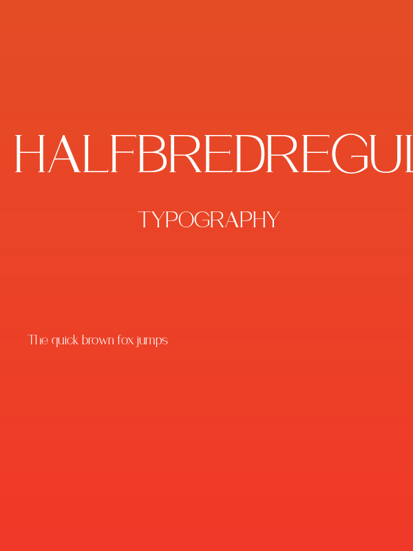 HalfbreDRegular Poster