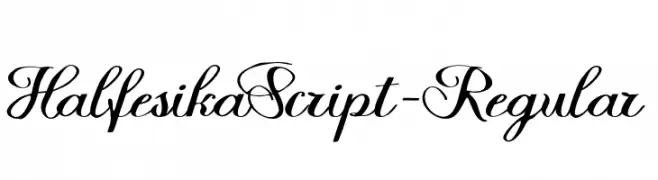 HalfesikaScript-Regular  Frei Schriftart Herunterladen