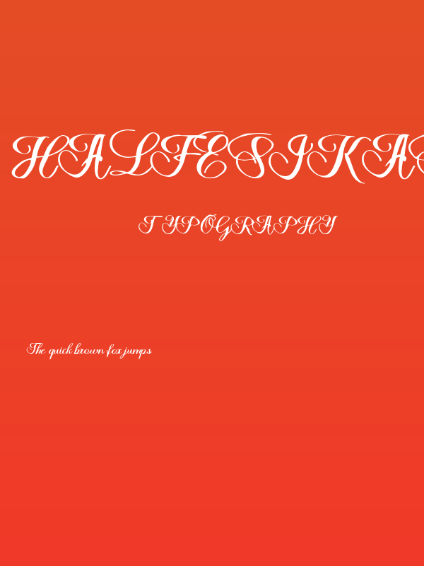 HalfesikaScript-Regular Poster