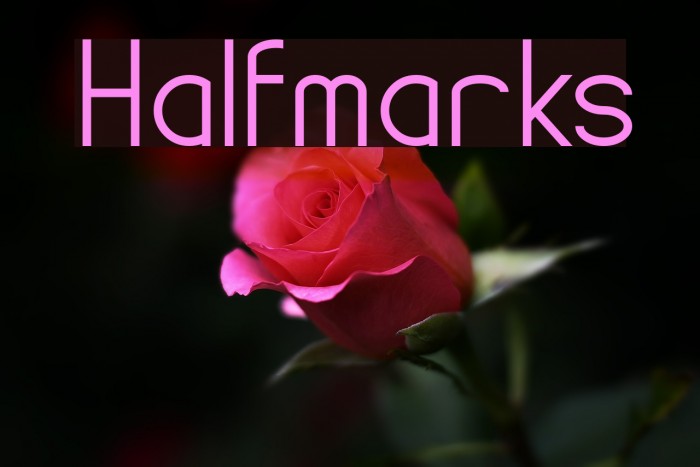 Halfmarks Font examples