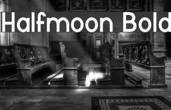 Halfmoon Bold Font examples