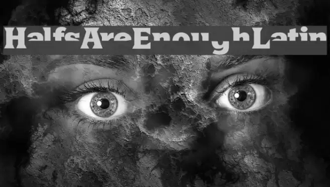 HalfsAreEnoughLatin Font examples