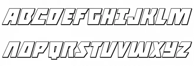 Halfshell Hero 3D Italic Fuentes MAYÚSCULAS