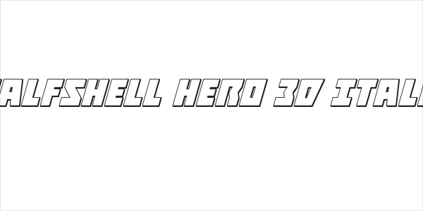 Halfshell Hero 3D Italic Logo