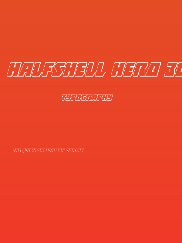 Halfshell Hero 3D Italic Poster