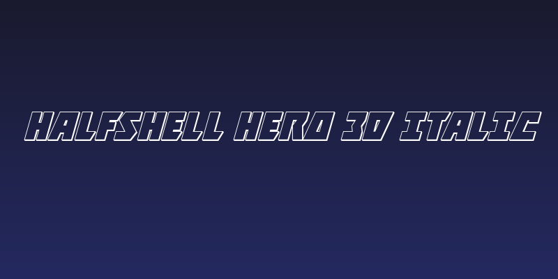 Halfshell Hero 3D Italic Social Header