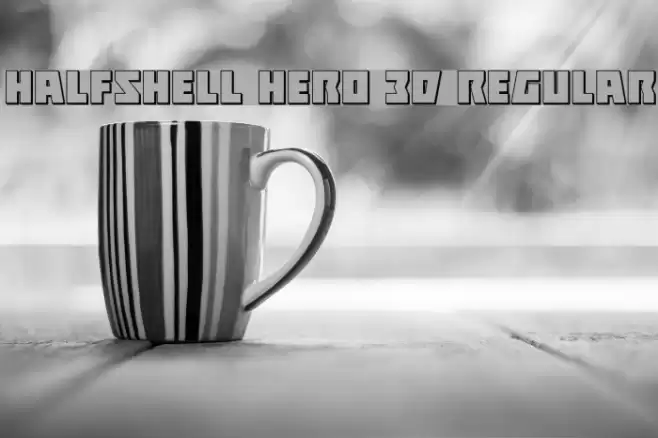 Halfshell Hero 3D Regular Font examples