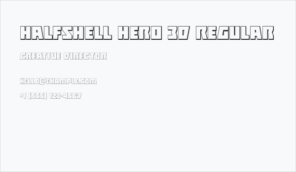Halfshell Hero 3D Regular Business Card