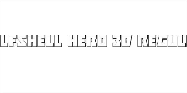 Halfshell Hero 3D Regular Logo