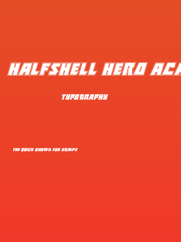 Halfshell Hero Academy Italic Poster