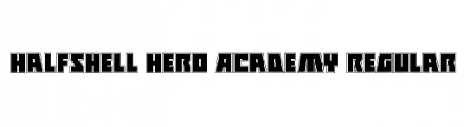 Halfshell Hero Academy Regular  नि: शुल्क फ़ॉन्ट्स डाउनलोड