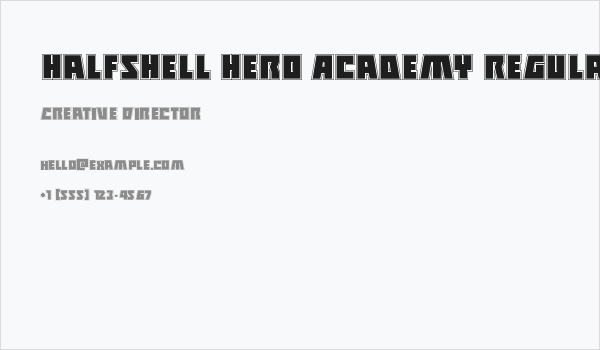 Halfshell Hero Academy Regular Business Card