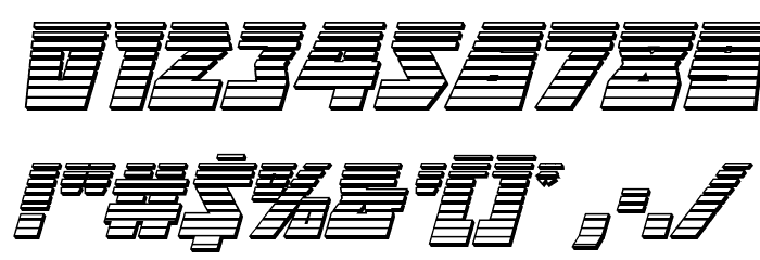 Halfshell Hero Chrome Italic Font OTHER CHARS
