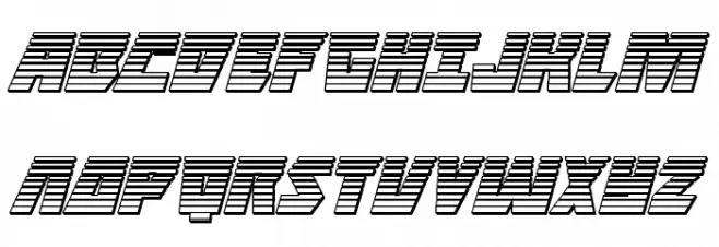 Halfshell Hero Chrome Italic Fuentes MAYÚSCULAS