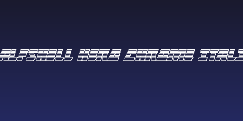 Halfshell Hero Chrome Italic Social Header