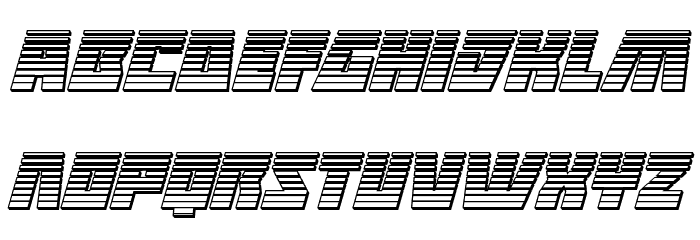 Halfshell Hero Chrome Italic Font LOWERCASE