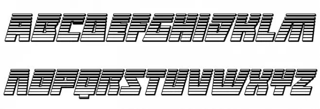 Halfshell Hero Chrome Italic フォント 小文字