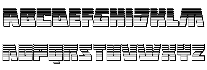 Halfshell Hero Chrome Regular Font LOWERCASE