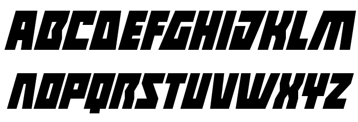 Halfshell Hero Condensed Italic Font LOWERCASE