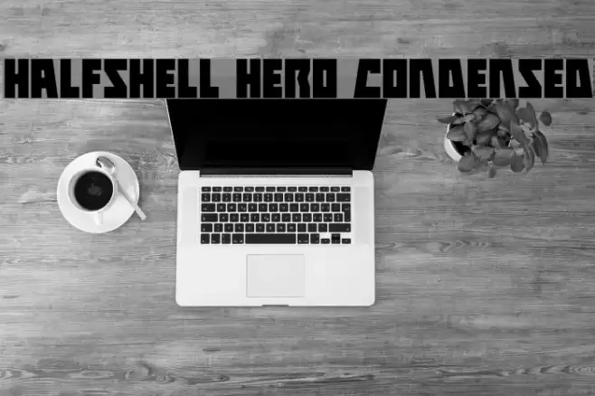 Halfshell Hero Condensed Font examples