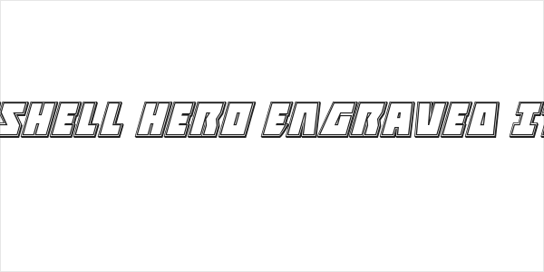 Halfshell Hero Engraved Italic Logo
