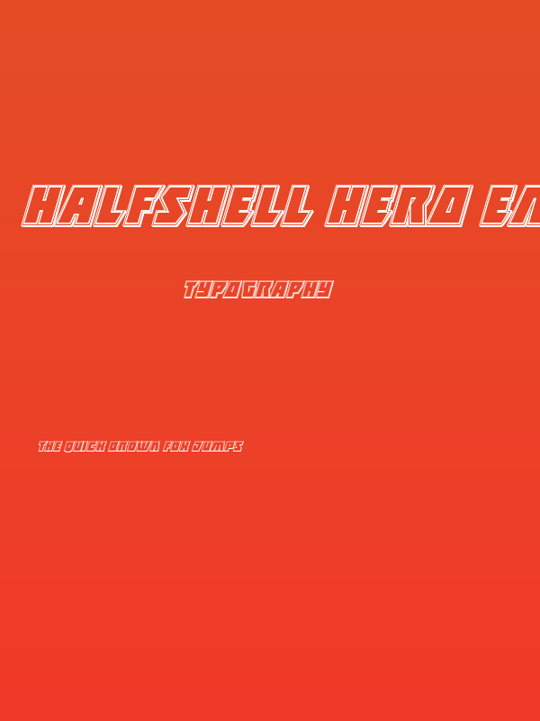 Halfshell Hero Engraved Italic Poster